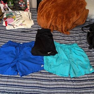 Nike Shorts Trio - Black, Blue, and Teal